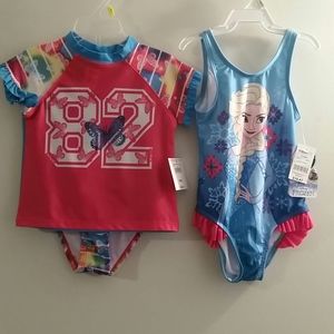 1 Swimwear size 3 nw and 1 Swimwear set size 3 new